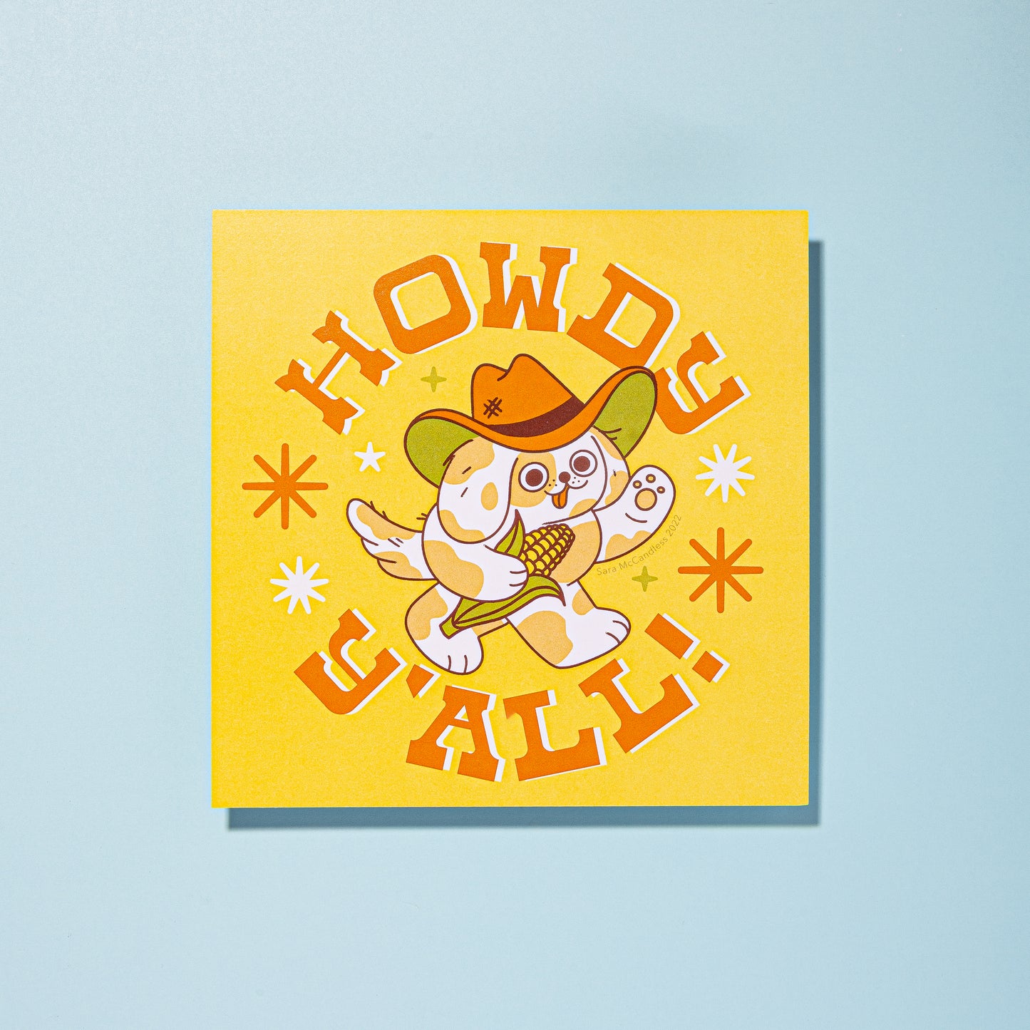 Howdy Y'all! Art Print 8"x8"