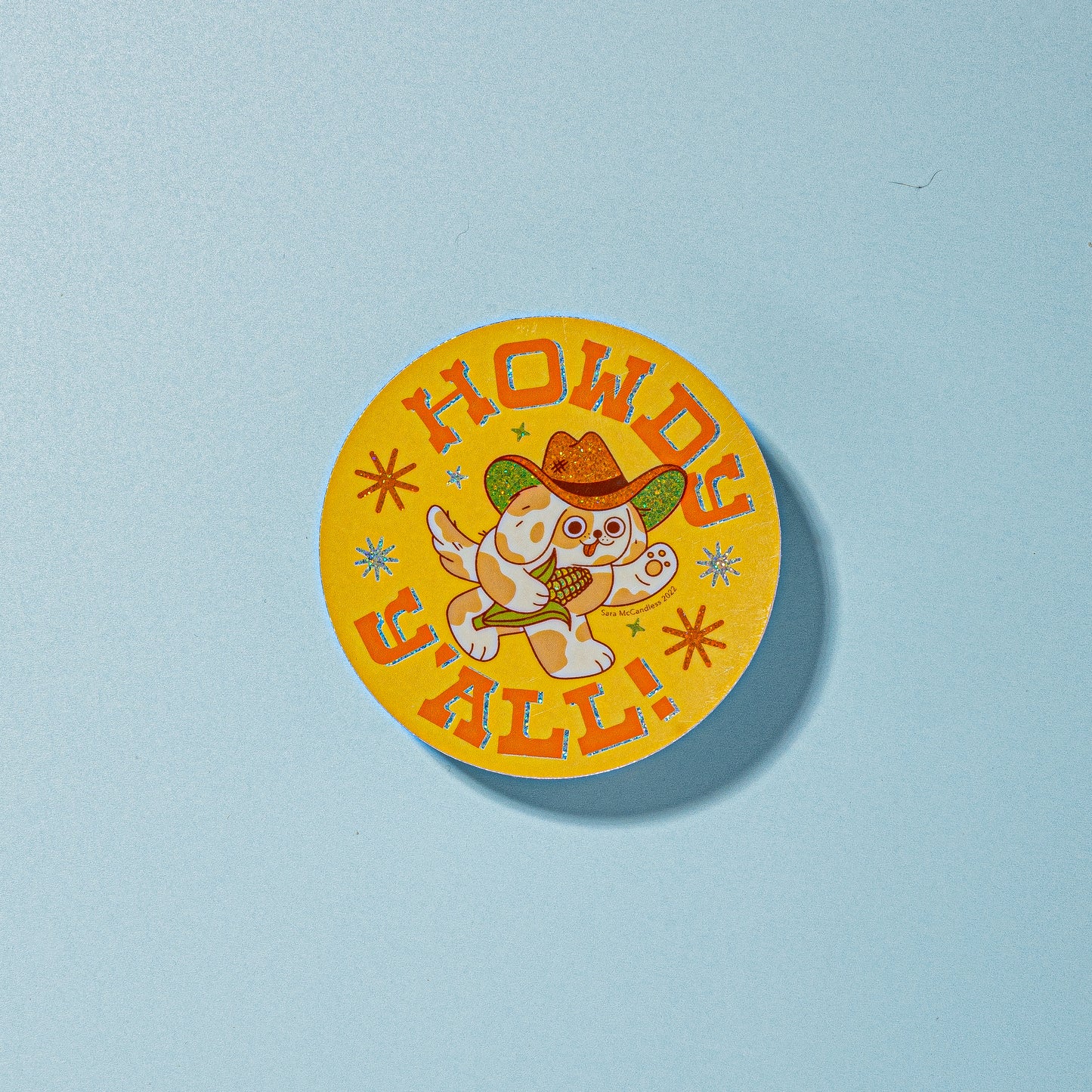 Howdy Y'all! Glittery Sticker