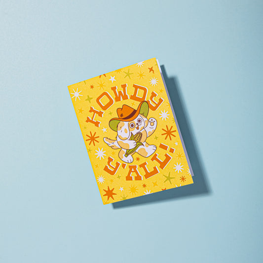 Howdy Y'all! Blank A2 Card with Envelope