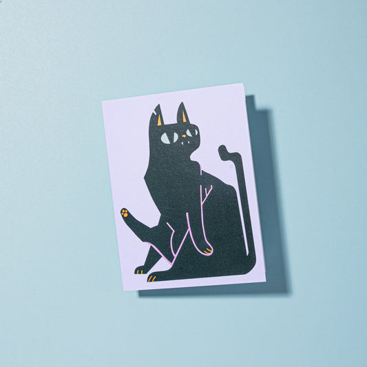 Black Cat Blank A2 Card with Envelope