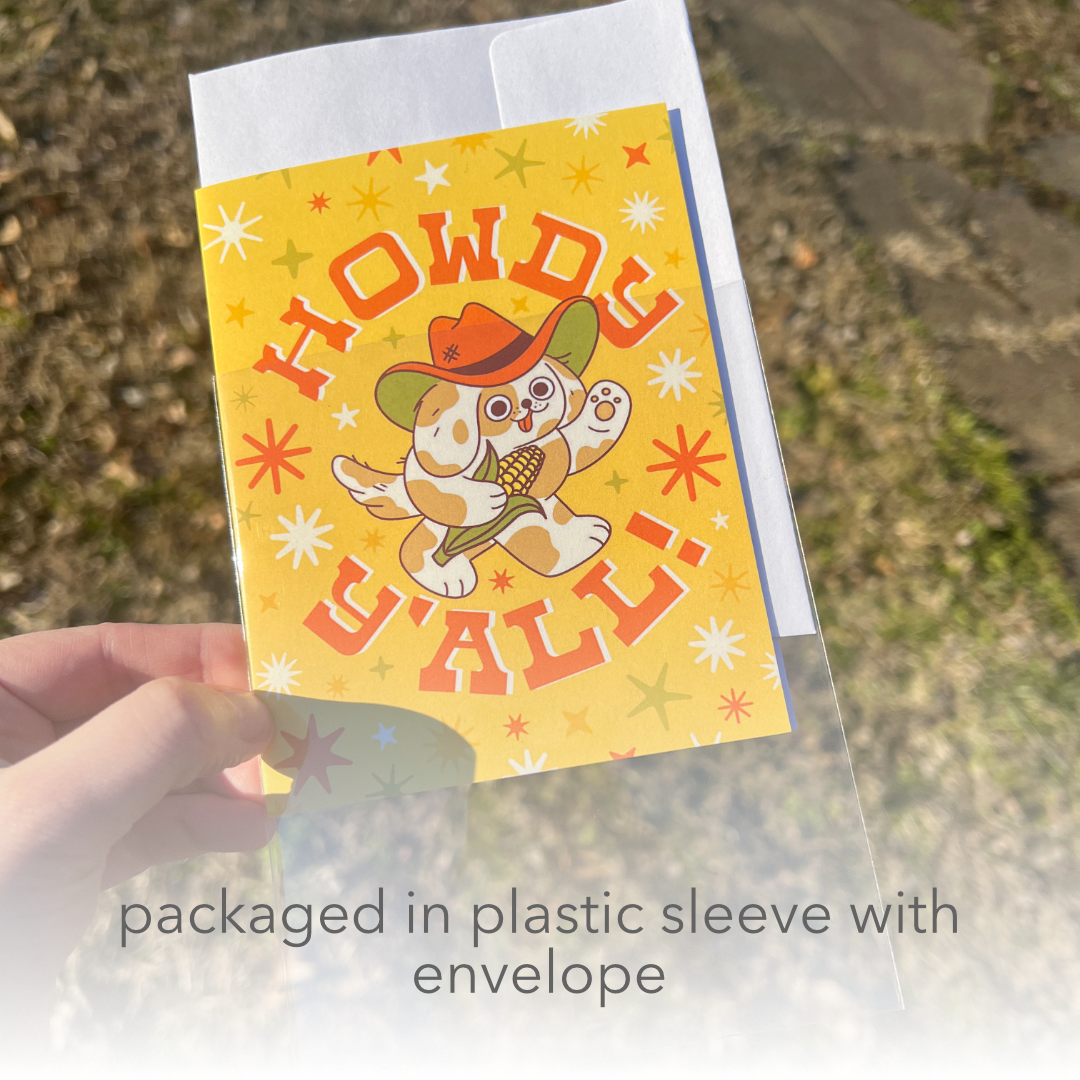 Howdy Y'all! Blank A2 Card with Envelope