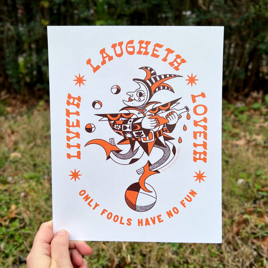 Liveth Laugheth Loveth Art Print 8"x10"