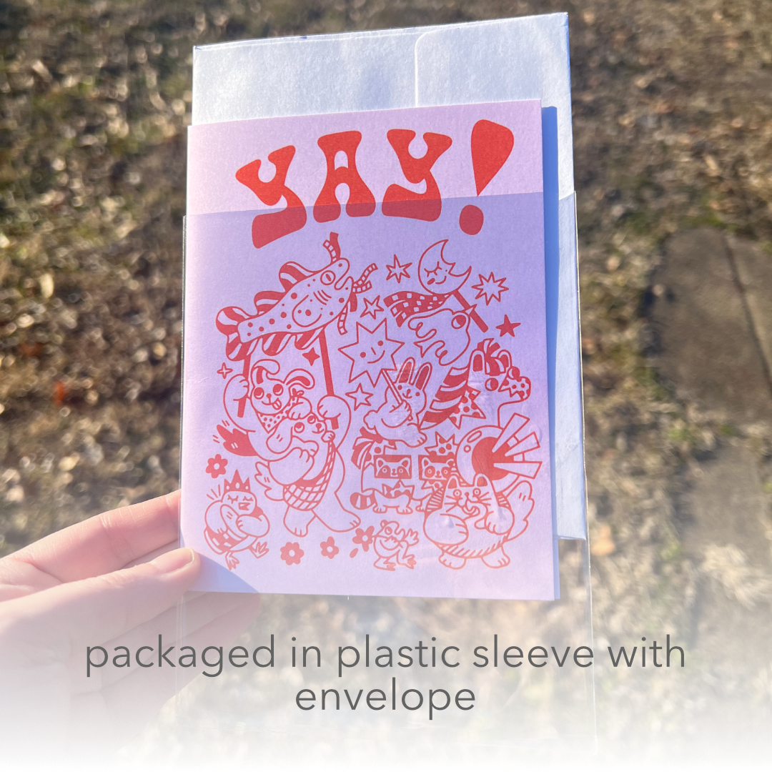 Yay! Blank A2 Card with Envelope