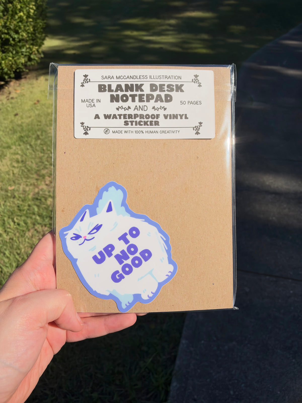 Blank cat notepad