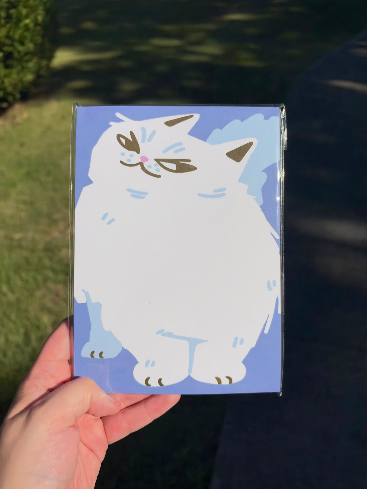 Blank cat notepad