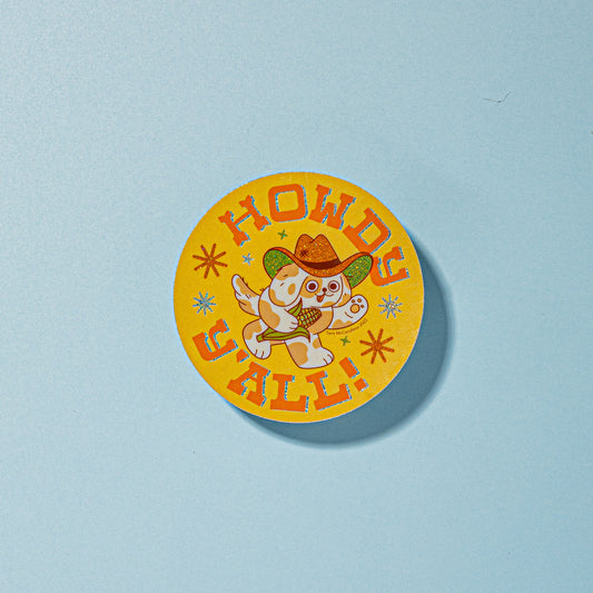 Howdy Y'all! Glittery Sticker
