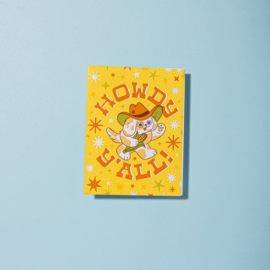 Howdy Y'all! Blank A2 Card with Envelope