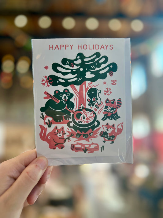 Happy Holidays Blank A2 card with Envelope