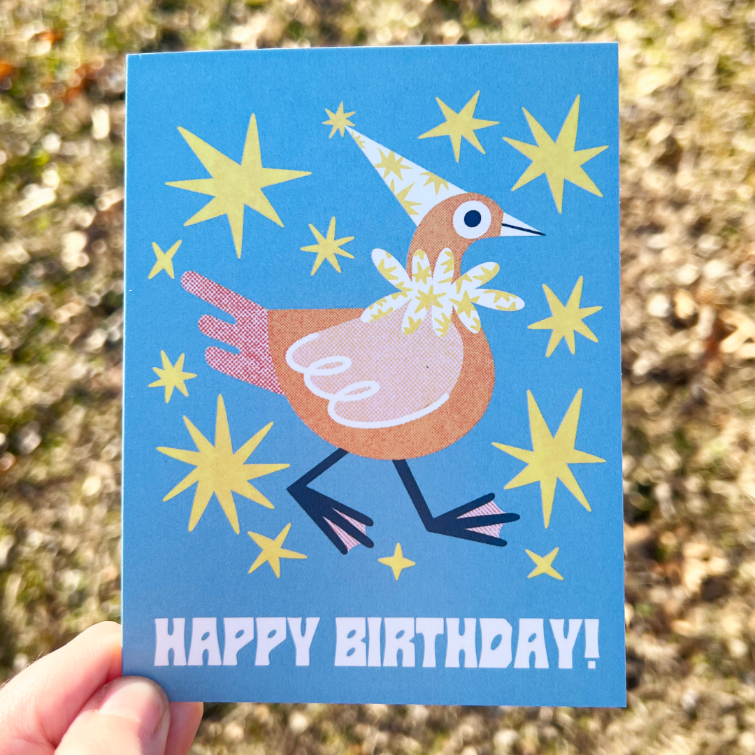 Happy Birthday! Blank A2 Card with Envelope