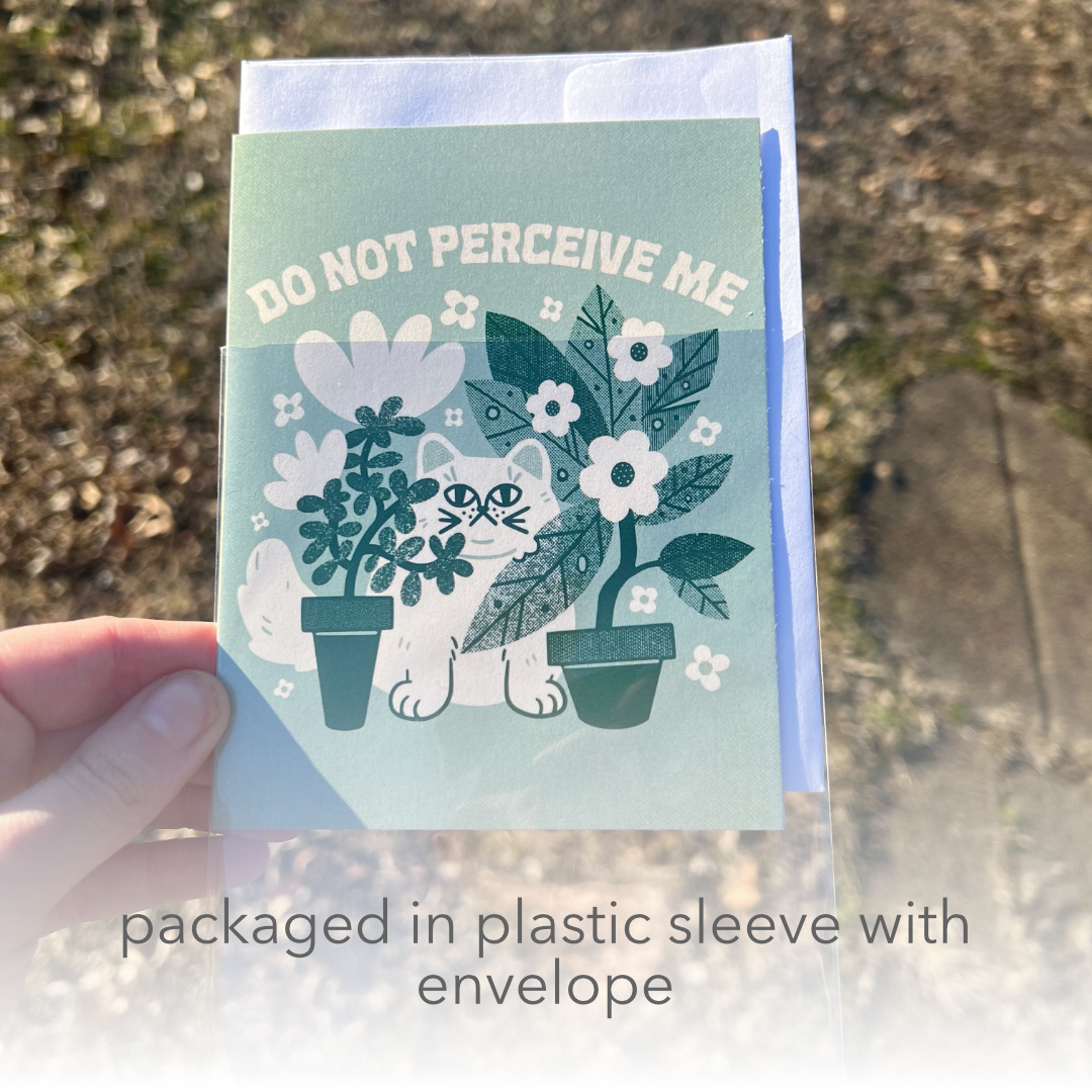 Do Not Perceive Me Blank A2 Card With Envelope